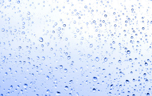 Rain water drops on windows glass